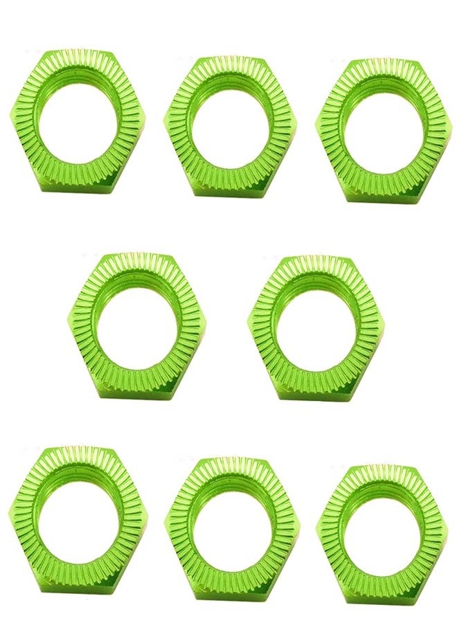 UURCSKY 8 pcs Aluminum RC Wheel Nuts 17mm Thread 1.0mm for ARRMA HSP AXIAL FS HIMOTO Redcat Upgraded Hop-Up Parts (Green) - Image 3